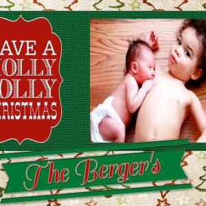 Christmas-holidays-photo Card-holly &..