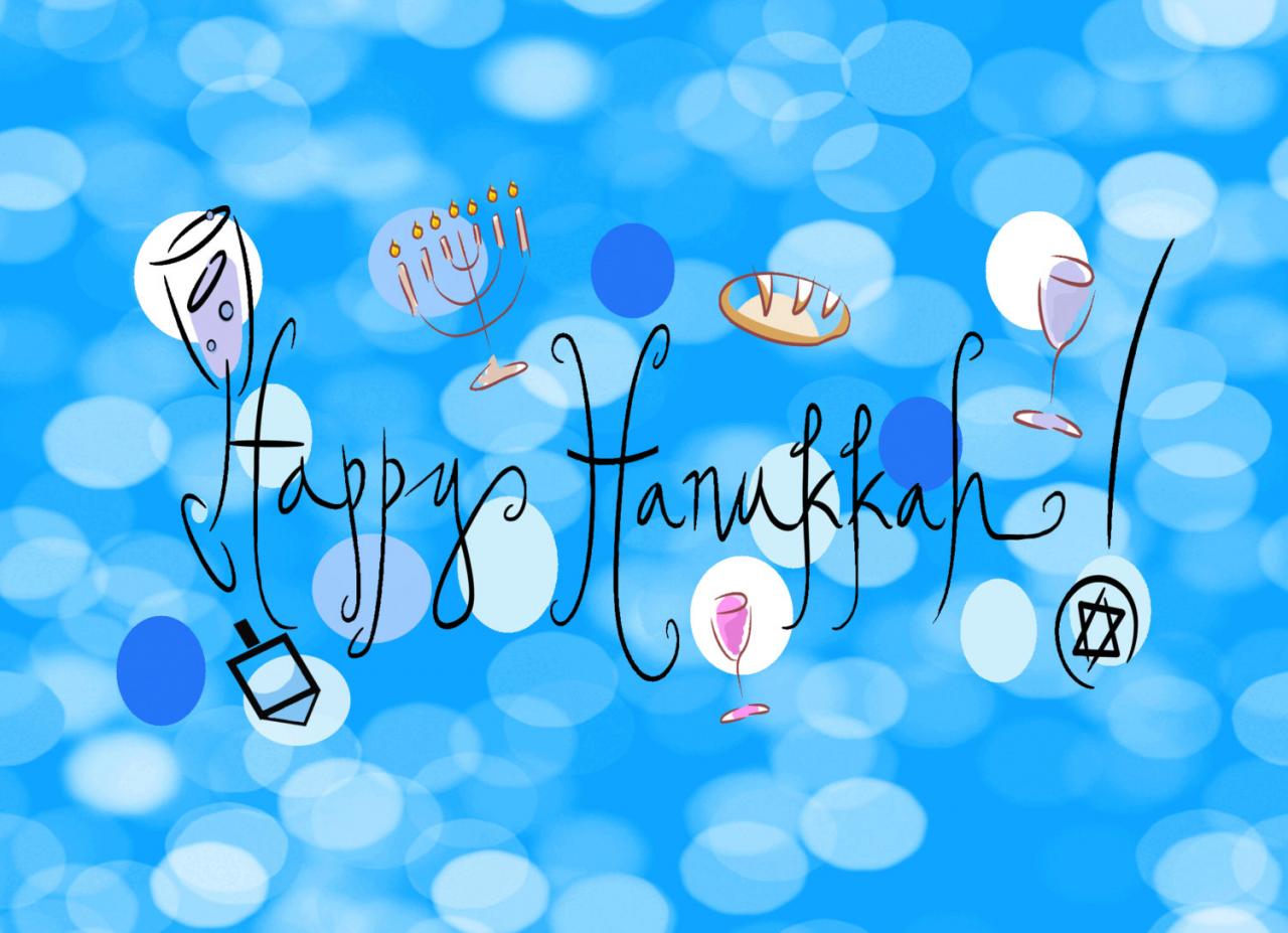 Chanukkah-hanukkah-festival Of Lights-holidays-photo Card- Happy Hanukkah! - 5 X 7 -2 Sided